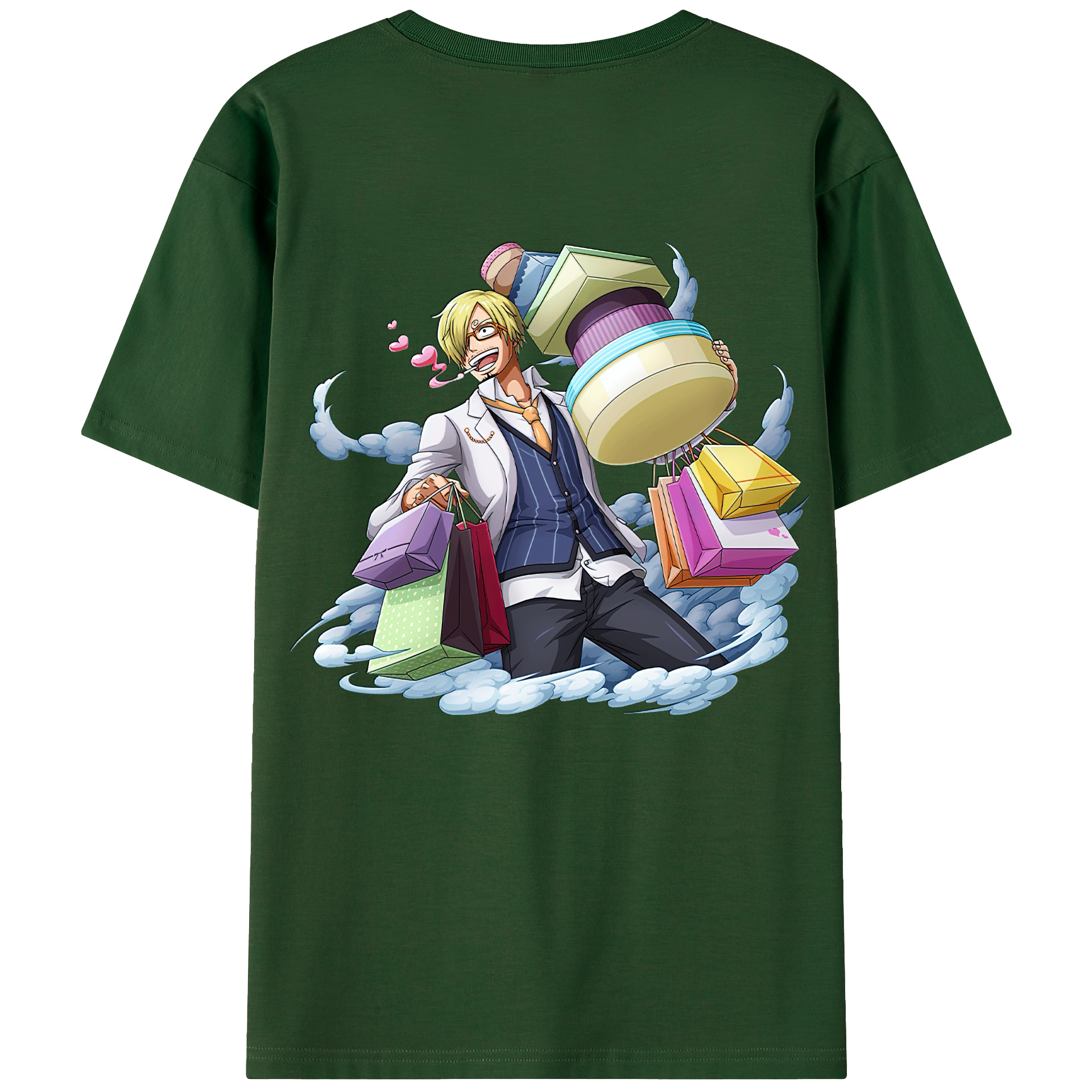 ワンピース サンジ ONE PIECE Sanji 綿100％半袖Tシャツ（背面プリント）